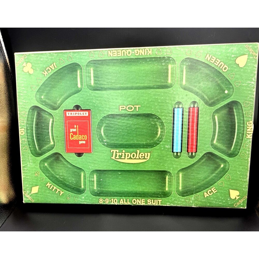 VTG 1968 Cadaco Tripoly Board Game Special Edition No. 300 Michigan Rummy